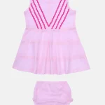 Pink Voile Frock Set
